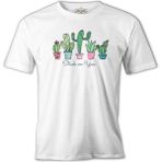 Lord T-Shirt You Get Stuck By A Cactus Beyaz Erkek Tshirt - XL