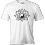 Lord T-Shirt Zambak Yin Yang Beyaz Erkek Tshirt - 2XL