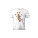 Lord T-Shirt Zürafa Yüz Beyaz Erkek T-Shirt