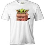 Lordd T-Shirt Baby Yoda - Adopt Beyaz Erkek T-Shirt - M
