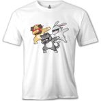 Lordd T-Shirt Dancing With Glasses Beyaz Erkek T-Shirt - 2XL