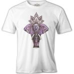 Lordd T-Shirt Fil - Mandala Taç Beyaz Erkek T-Shirt - 2XL