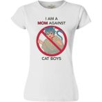 Lordd T-Shirt I Am A Mom Against Cat Boys Beyaz Erkek T-Shirt - 2XL