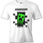 Lordd T-Shirt Minecraft 3 Beyaz Erkek Tshirt - 2XL