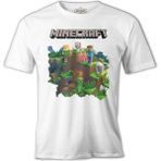 Lordd T-Shirt Minecraft - Bedrock Beyaz Erkek Tshirt