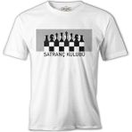 Lordd T-Shirt Satranç Kulübü Beyaz Erkek T-Shirt - XXXL