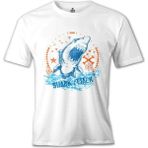Lordd T-Shirt Shark Attack Beyaz Erkek T-Shirt - 2XL
