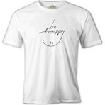 Lordd T-Shirt Smile When Happy Beyaz Erkek T-Shirt - XL