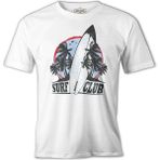 Lordd T-Shirt Surf Club - Board Beyaz Erkek T-Shirt