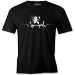 Lordd T-Shirt Tenis- Heartbeat Oyun Siyah Erkek T-Shirt