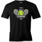 Lordd T-Shirt Tenis Şampiyonası Siyah Erkek T-Shirt - XL