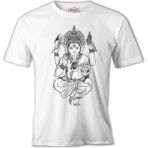 Lordd T-Shirt Yoga - Ganeşa Beyaz Erkek T-Shirt - 2XL