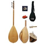 Lore Kısa Sap Bağlama Saz Midi Set (Su Geçirmez Kılıf + Yedek Tel + Mızrap) Çift Ses Çıkışlı Yeni Başlayanlara Özel Profesyonel Set