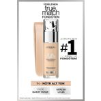 Loreal Paris 1N Nötr Alt Ton Kapatıcı True Match Bakım Yapan Fondöten