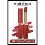 Loreal Paris Color Riche Colors Of Worth Intense Volume Matte 200 Orange Stand Up Ruj