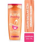 L'Oreal Paris Elseve Dream Long Onarıcı Şampuan 390 ml – Kırık Uç Onarımı ve Saç Uzatma Etkili, Tüm Saç Tiplerine Uygun - 1