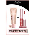 L'Oreal Paris Glotion 902 Highlighter Likit Aydınlatıcı & Lumi Blush Likit Allık - Glowy Worth It Medium
