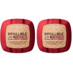 L'Oreal Paris Infaillible 24H Fresh Wear Pudra Fondöten 220 Sand (2 paketi)