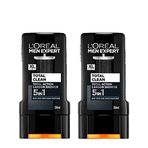L'Oreal Paris Men Expert Total Clean 5'i 1 Arada Kömürlü 2x300 ml Duş Jeli