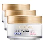 L'Oreal Paris Yaş Uzmanı 45+ Kırışıklık Karşıtı Sıkılaştırıcı Gece Kremi (3 paketi)