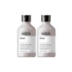 Loreal Professionnel Paris Serie Expert Silver Çok Açık Sarı, Gri ve Beyaz Saçlar için Renk Dengeleyici Mor Şampuan 2 Adet