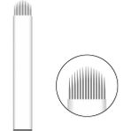 Loreen 14 U Pin Microblading Iğnesi 14 Numara Iğne 0.25MM Beyaz Blades 10 Adet