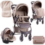 Lorelli Twin Beige Daisy Bears İkiz Bebek Arabası