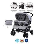 Lorelli Twin Ikiz Bebek Arabası – Cool Grey