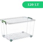 Loremp 120 Litre Tekerlekli Saklama Kabı Banyo Mutfak Saklama Kutusu Oyuncak Kutusu - Standart - 001-Renkli