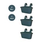 Loremp Askılı Balkon Saksısı Bahçe Saksısı Orta Boy Saksı 6 Litre 3 Adet 37x27x25