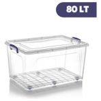 Loremp Tekerlekli Kilitli Saklama Kutusu 80 Litre Tekerlekli Saklama Kabı - 80 lt