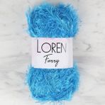 Loren 34042 RF003 Furry Mavi El Örgü İpi