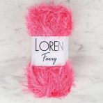 Loren 34050 RF016 Furry Koyu Pembe El Örgü İpi