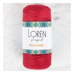 Loren 34345 RM0105 Macrame Koyu Kırmızı El Örgü İpi