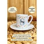 Loren Gift Çiçeklerin Dansı Temalı Kişiye Özel İsimli Türk Kahvesi Fincanı – Porselen, 90 ml