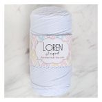 Loren LM001 34426 Polyester Soft Macrame Optik Beyaz El Örgü İpi