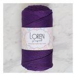 Loren LM037 34442 Polyester Soft Macrame Koyu Mor El Örgü İpi