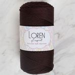 Loren Polyester Soft Macrame 34440 LM034 Koyu Kahverengi El Örgü İpi