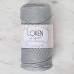 Loren Polyester Soft Macrame 34441 LM036 Açık Gri El Örgü İpi