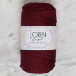 Loren Polyester Soft Macrame 34444 LM039 Bordo El Örgü İpi