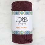 Loren RM115 Macrame Koyu Bordo El Örgü İpi