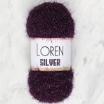 Loren RS0109 34082 Silver Patlıcan Moru El Örgü İpi