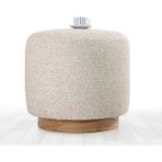 Lorence Home Cheriton Puf Bej - Beyaz