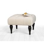 Lorence Home Floral Krem Puf
