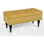 Lorence Home Maye Sandıklı Sarı Puf
