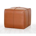 Lorence Home Ottowel Deri Puf - Taba