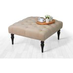 Lorence Home Plaid Krem Puf