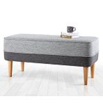 Lorence Home Randler Bench Gri Puf