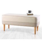 Lorence Home Randler Bench Krem Puf
