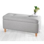 Lorence Home Rocio Sandıklı Açık Gri Bench Puf